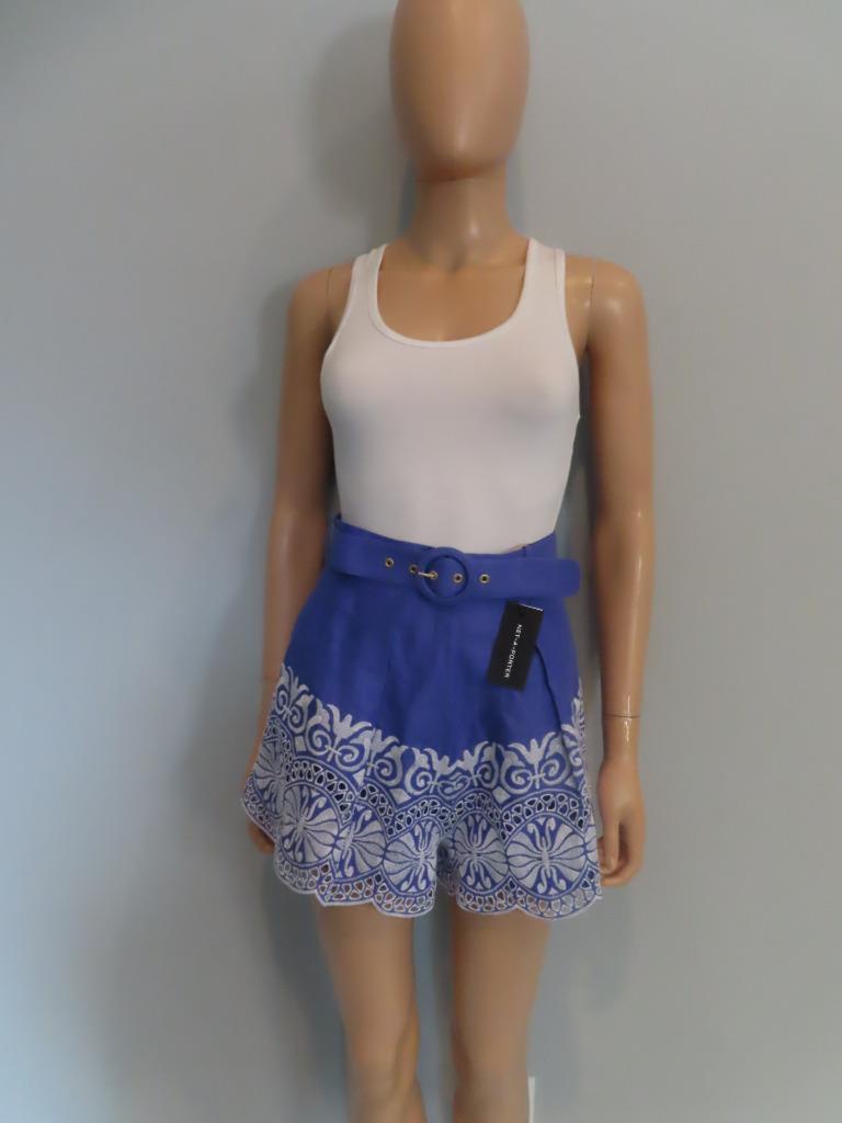 NWT ZIMMERMANN Cornflower Embroidered Shorts Size AU 0/US 4 475 eBay