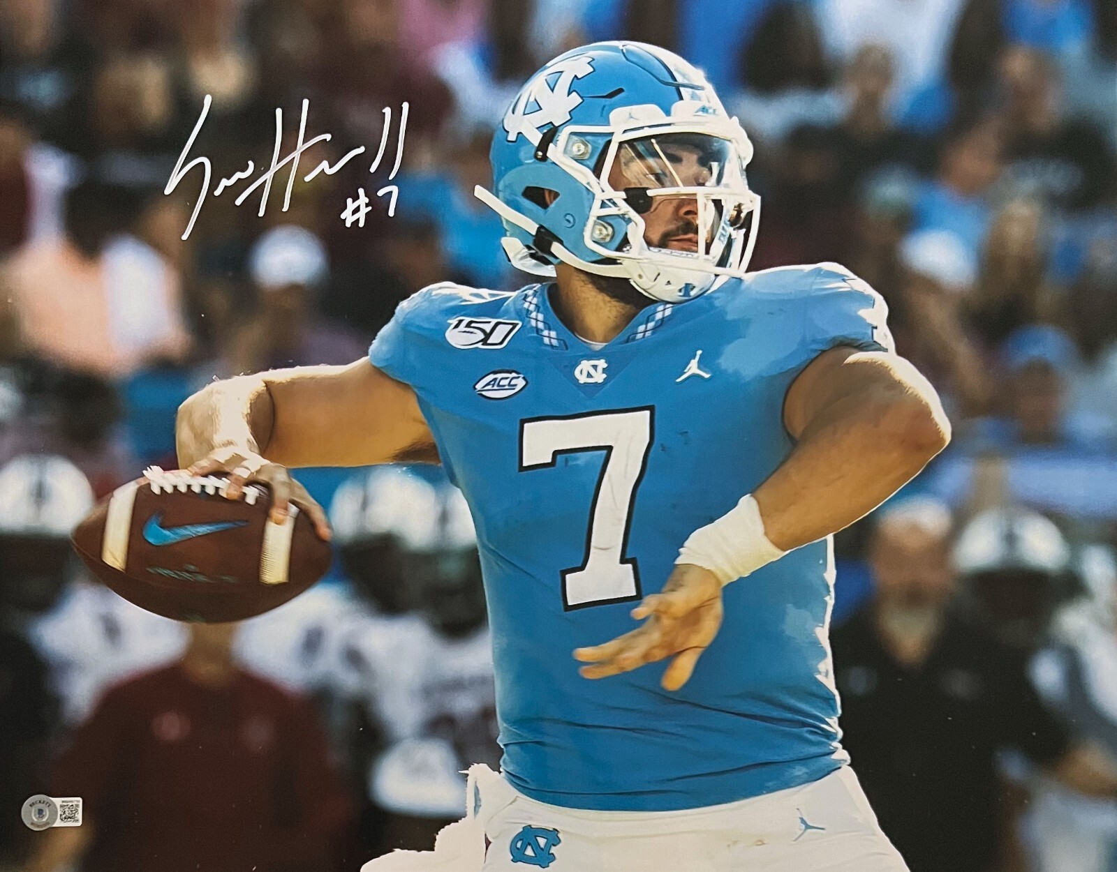 Sam Howell Autographed Signed North Carolina Tar Heels 16x20 PHOTO BECKETT 