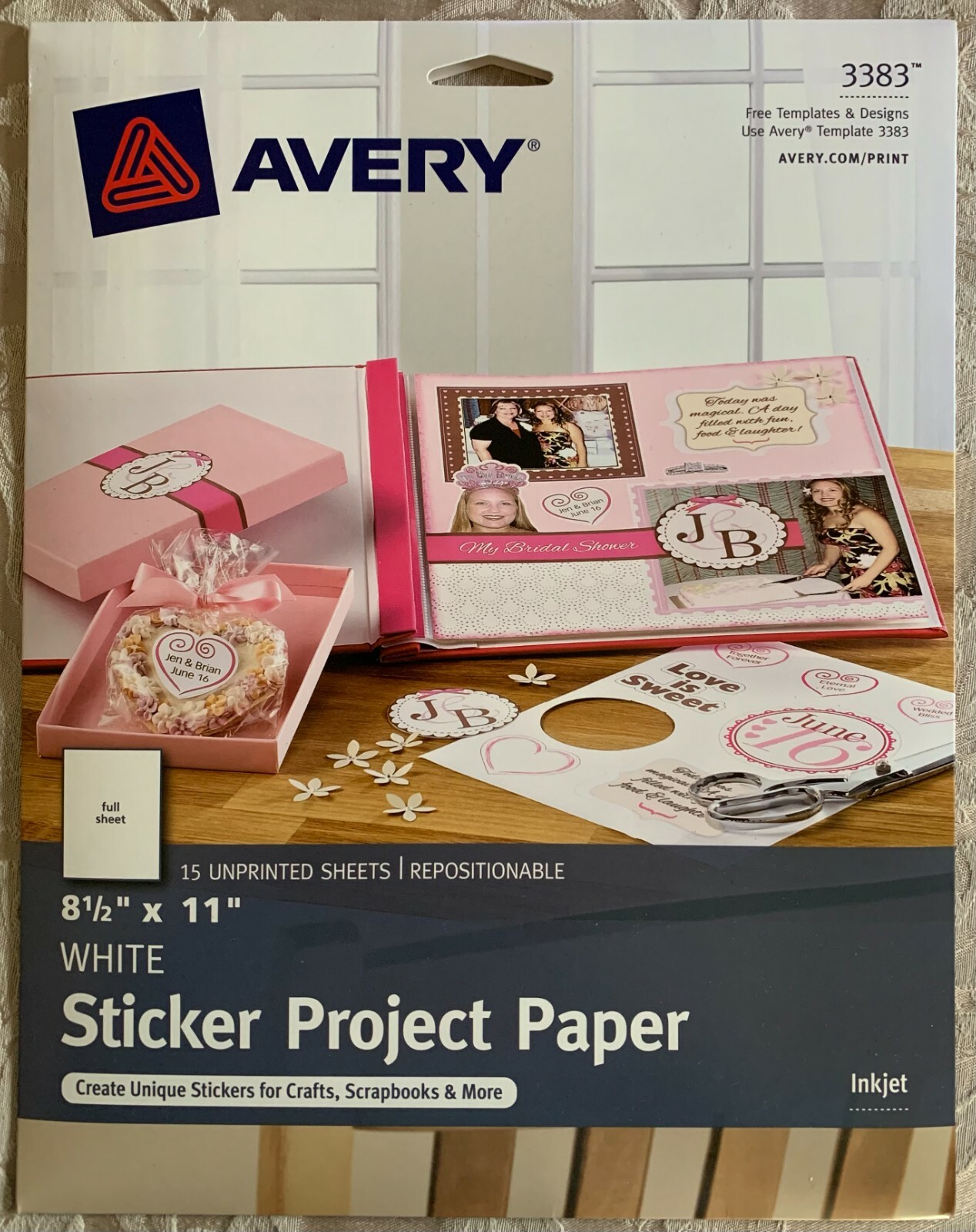 Avery Ink Jet Sticker Project Paper 