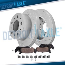 Rear Drilled Slotted Disc Rotors Brake Pads Kit for Ram ProMaster 1500 2500 3500