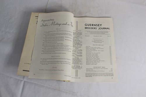 Guernsey Breeders Journal November 15, 1937 Cow Calf Bull Farms Cattle Dairy Ads - Imagen 5 de 17