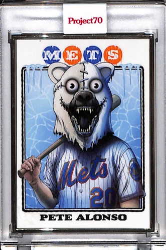 2021 TOPPS PROJECT 70 #355 PETE ALONSO BY ALEX PARDEE P70 AP SILVER FRAME 06/51