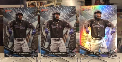 2022 Bowman's Best Chrome Refractor Jazz Chisholm LOT (3) Miami Marlins
