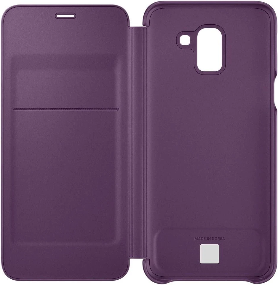 Funda tipo billetera abatible púrpura Samsung para Samsung Galaxy J6 2018 Foto 2 de 4