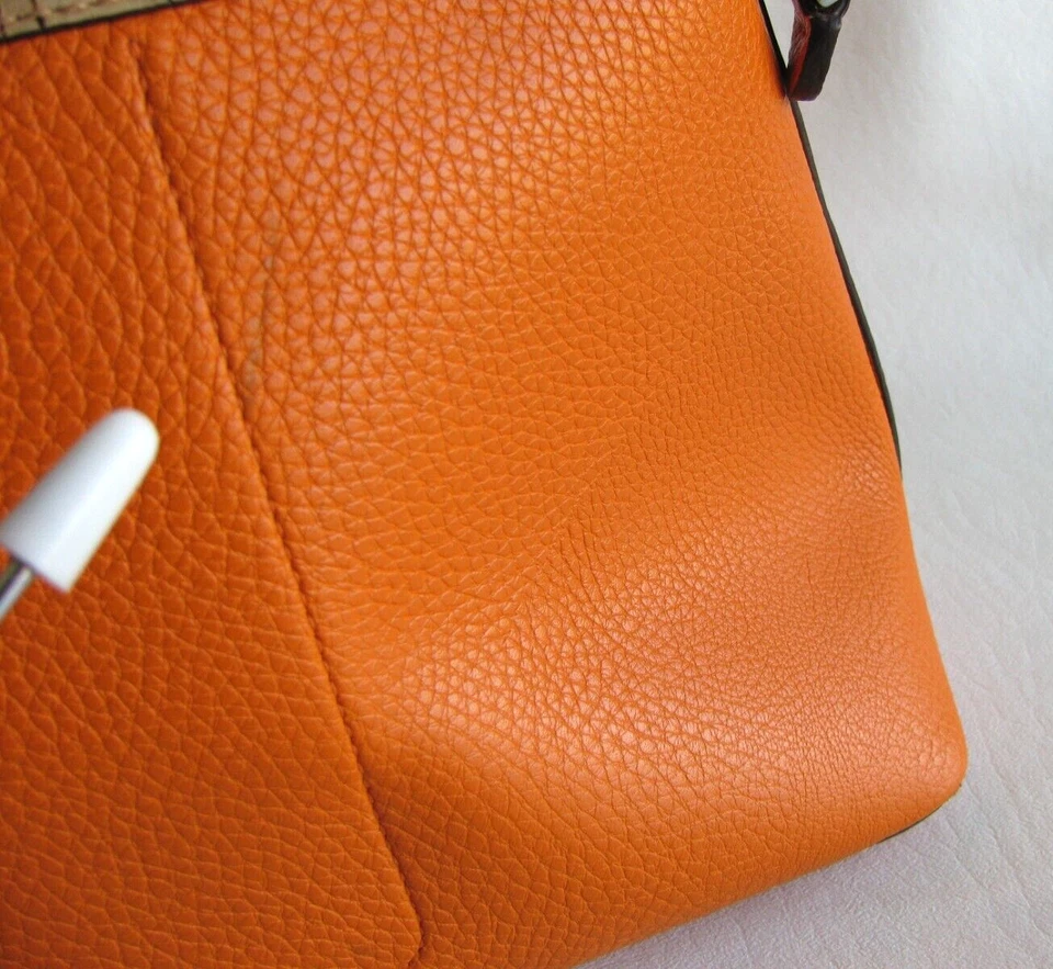 Bolso de Mano Cartera Lauren Ralph Lauren Hanway Corcho y Naranja Imitación Cuero Foto 4 de 4
