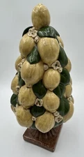 Vintage MCM 70s Ceramic Lemon Tree Topiary Decor Jamar Mallory Centerpiece 15.5"