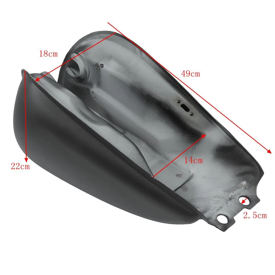 Motorcycle 9L 2.4 Gallon Cafe Racer Steel Vintage Fuel Tank For Suzuki GN125/250 Foto 3 de 4