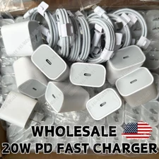 20W PD Fast Charger Type C Wall Charge Cube Cable For iPhone 16 15 14 13 12 Lot