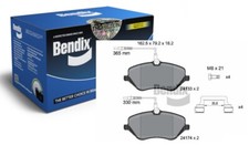 BENDIX Bremsbeläge Vorne für CITROEN C5 III  C6 PEUGEOT 407 Coupe SW 607