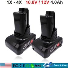 for Bosch 12V Max 10.8V 4.0Ah Li-ion Battery GBA BAT420 BAT411 GBA12V30  GSB GDR
