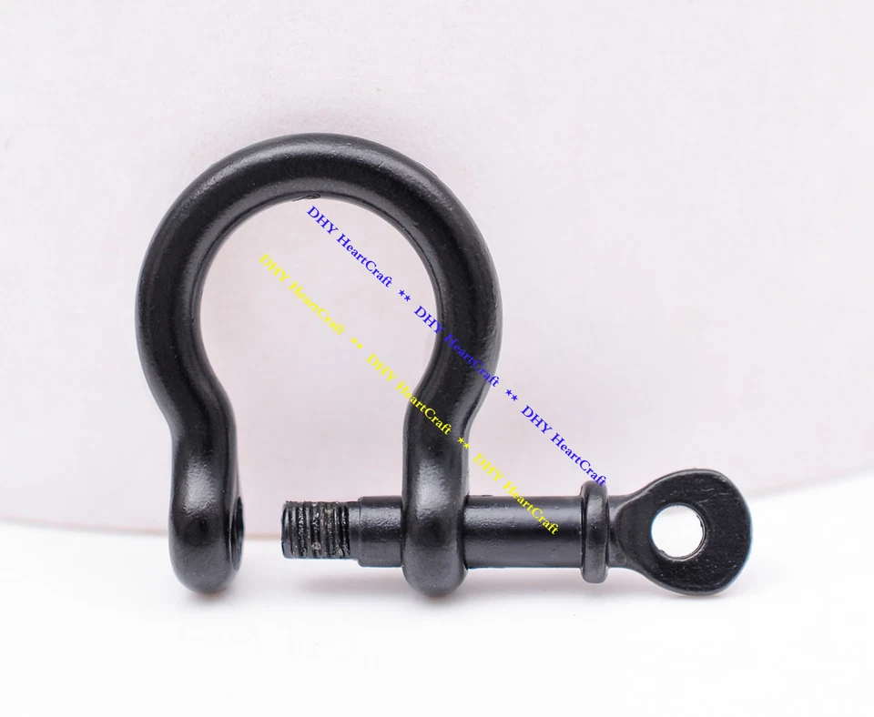Cierre de grillete en forma de U negro 10X 9 mm para llavero llavero hágalo usted mismo conector de pulsera Foto 3 de 4