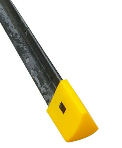 Star Picket Caps Yellow Triangular Steel Fence Y Post Safety Cap Bulk Packs - Picture 9 of 35