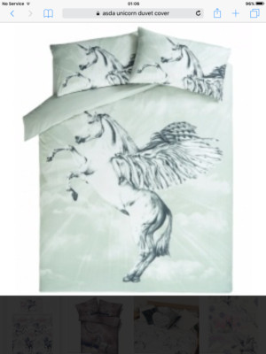 asda unicorn bedding double