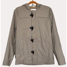 Kilt Heritage Womens Hooded Jacket Coat Toggle Button Zip Front Tan M Bv