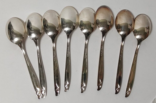 VTG Anniversary Rose International Silver Silverplate Flatware Service 8-57 pc - Picture 12 of 21