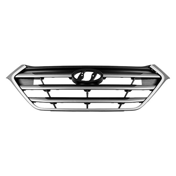 New Grille For 201618 Hyundai Tucson Silver Shell Painted Black Insert
