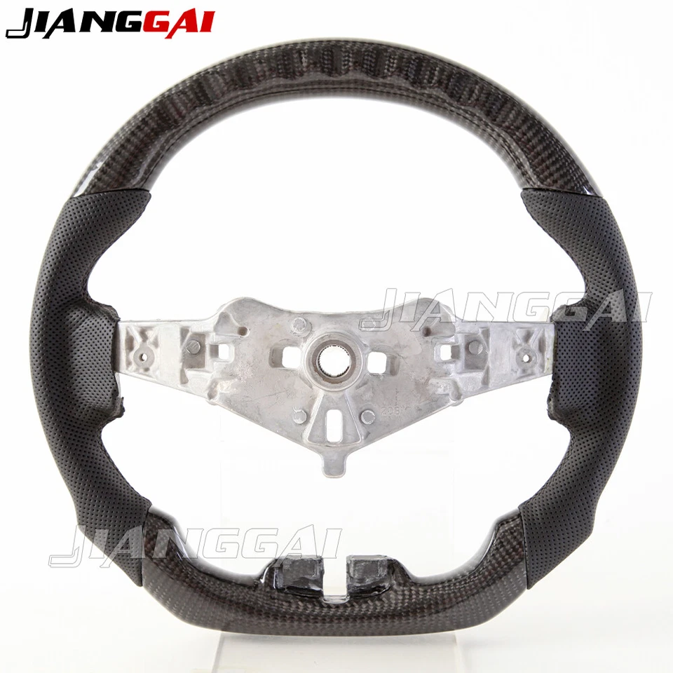 Volante LED de fibra de carbono Fit Dodge Charger Challenger Durango 2011-2014 Foto 2 de 4