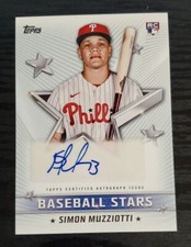 2022 Topps Update Baseball Stars Simon Muzziotti Auto