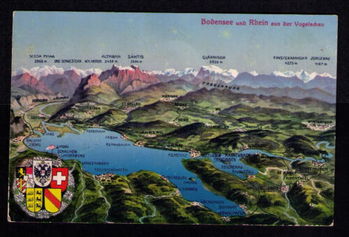Alte Feldpost – Ansichtskarte vom Bodensee, gelaufen 1915 (FP 22) - Foto 1 di 2