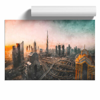 Burj Khalifa Dubai Skyline ungerahmtes Wandbild Poster Druck Wohndeko Wohnzimmer