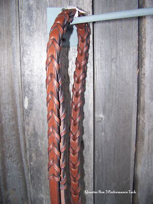 Rênes Anglaises Extra Longues Exselle Elite - Marron Moyen Lacé - Intrepid International