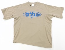 Rare NIKE x OFF-WHITE 005 CL Hand Swoosh Graphic T Shirt Streetwear Beige SZ M 