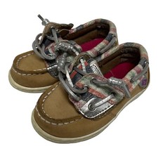 Sperry Top Sider Boat Shoe Songfish Jr Little Girl's Size 6W Rose Gold