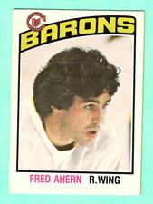 (1) FRED AHERN 1976-77 O-PEE-CHEE # 298 BARONS ROOKIE EX/EX+ CARD (I9643)