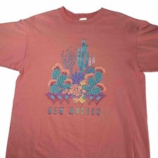 Vintage Single Stitch T Shirt Desert Western Scene New Mexico Made In USA L