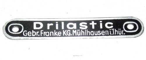 Name plate for saddle saddle blanket Drilastic BMW R20 R23 R24 R35 NSU Zündapp DKW - Picture 2 of 2