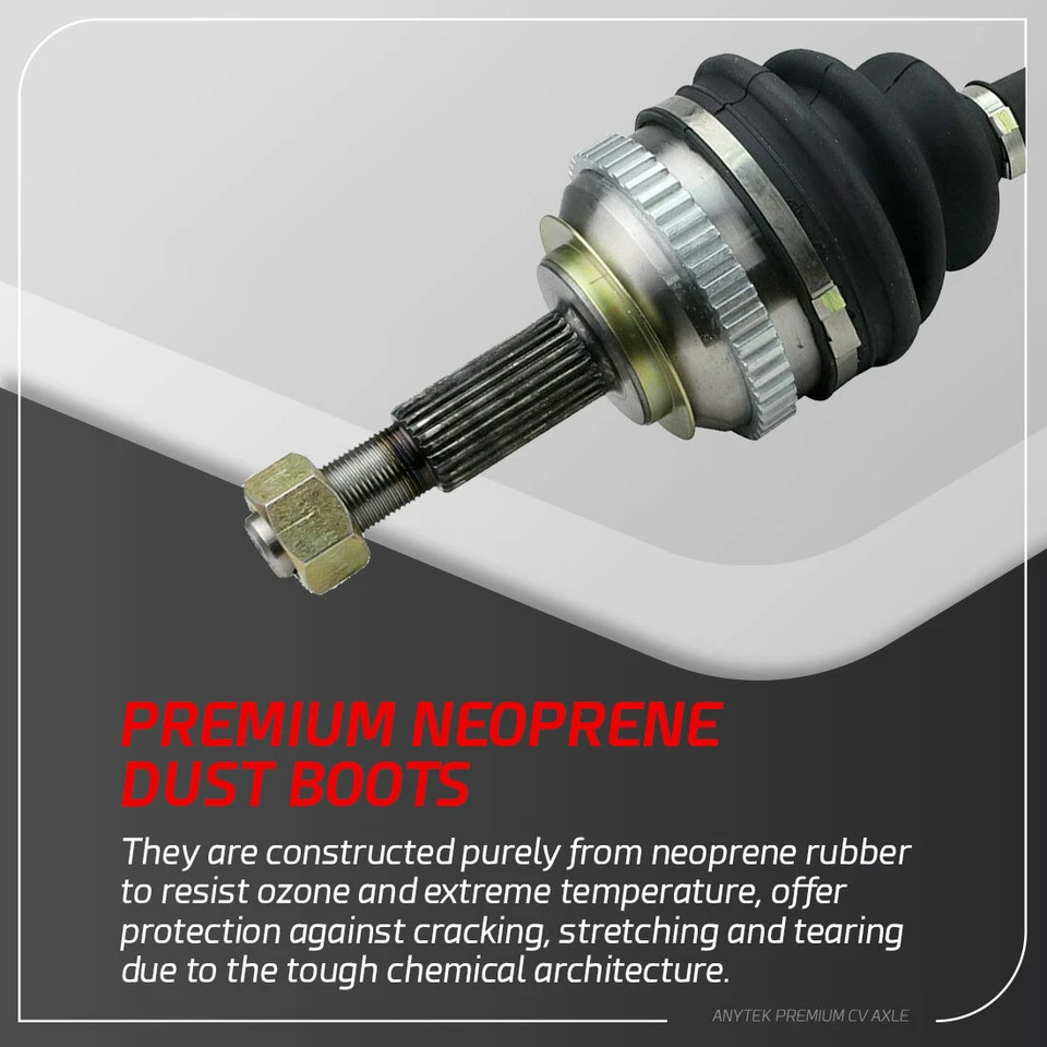 Par de ejes delanteros CV para Dodge Grand Caravan Town and Country 1991-1995 AWD Foto 3 de 4