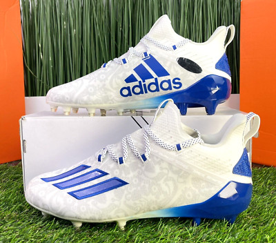 ADIDAS ADIZERO ''YOUNG KING'' FOOTBALL CLEATS MENS SIZE 10 WHITE BLUE FU6707