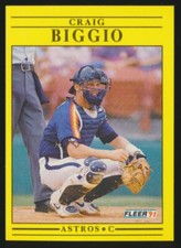 1991 Fleer #499 Craig Biggio, Houston Astros, HOF.