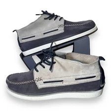 Sperry Top-Siders Mid Top Boat Chukka Shoes Grey/Beige Suede STS13908 Men's 8.5M