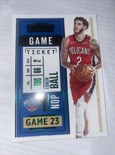 Lonzo Ball 2020-21 Panini Contenders Game Ticket  #32 Green Foil
