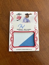 Kendall Williams 2018 Leaf Perfect Game Red Patch Auto PA-KW1 Dodgers Jays /15