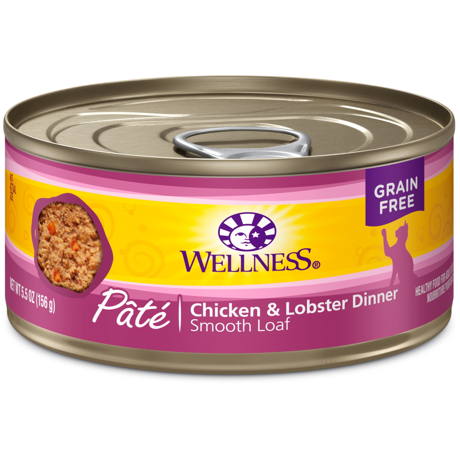 Wellness Complete Health Natural Grain Free Wet Canned Cat Food Chicken 5-Ounce
