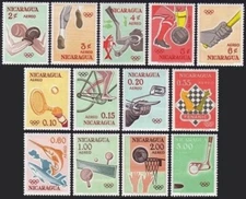 Nicaragua C523-C535,MNH.Mi 1335-1347. Olympics Tokyo-1964. Boxing, Soccer, Golf,