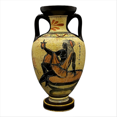 Greek Ceramic Amphora Jar Vase Pot Vessel Painting Goddess