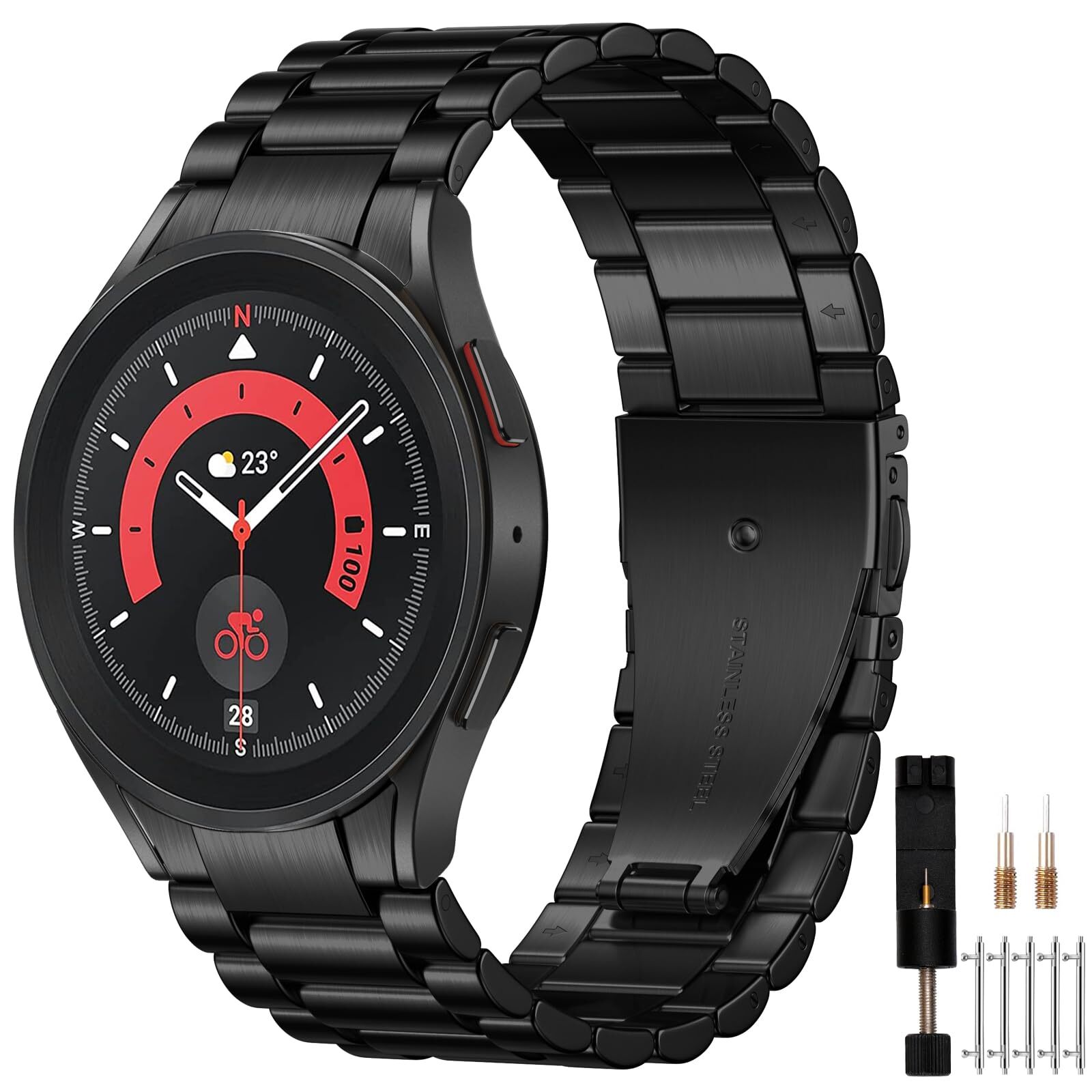 Mastten Cinturino in Metallo Compatibile con Samsung Galaxy Watch 6 (u5w)