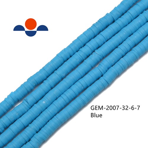 Cuentas de discos Heishi de arcilla de polímero cuentas tribales africanas 1x6 mm 15,5" cadena - Imagen 9 de 10