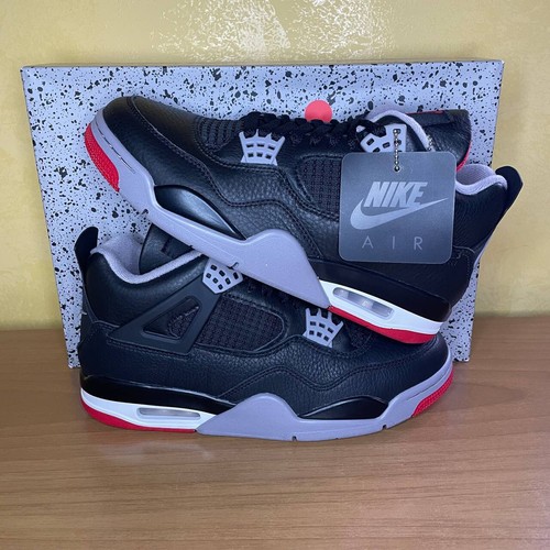 Nike Air Jordan 4 OG Bred Reimagined 42 Scarpa Nuova Streetwear Moda Inverno - Foto 4 di 10
