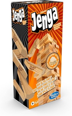 Hasbro Gaming Jenga Classic, beliebtes Geschicklichkeitsspiel für Kinder ab 6