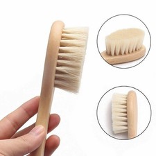 Newborn Wooden Baby Brush Hairbrush Natural Hair Brush Soft Bristles Scrub Tool