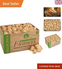 Value Pack of 200 Odourless Wood Firelighters - Perfect for Indoor & Outdoor Use 0.12 per lighter
