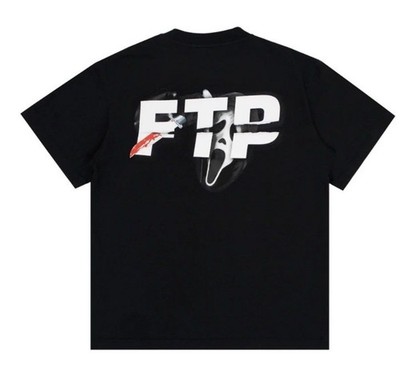 FTP FUCKTHEPOPULATION Scream Ghostface Logo T Shirt BLACK Size