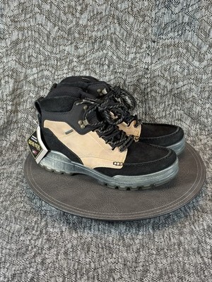 Ecco Track 25 Hiking Boots Men s Size EU 42 / 8-8.5 Black Honey Mustard