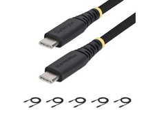 StarTech.com 5-Pack 3ft 91cm USB-C Charging Cable, 60W 3A PD, Dual-Layer Bra