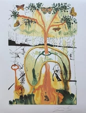 Salvador Dali MAD TEA PARTY Signed Numbered Lithograph Art