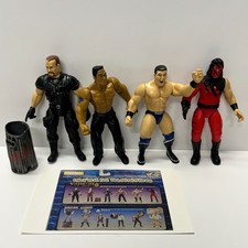 1990s Jakks Pacific WWF Big Boss Man Rock Shamrock Corporate Kane Lot w/grbg can